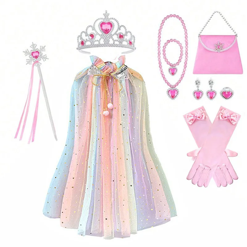 Disney Children's Crown Frozen Magic Wand Bag Set Princess Headwear Girls' Crown Hair Accessories