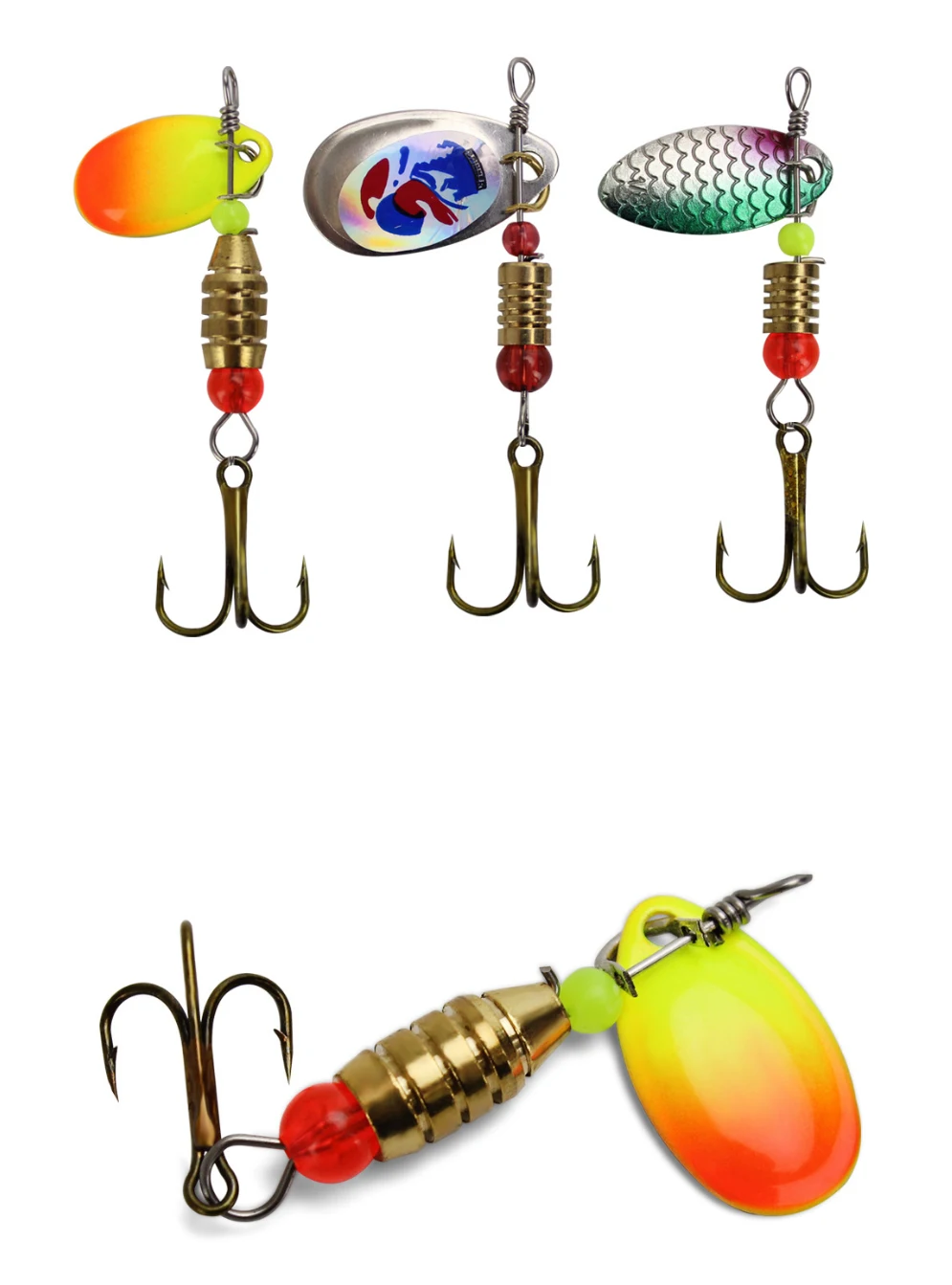 Description Picture 3 of itemMetal Waterdrop Spoon Jig Set with Hook Bait kit Spinner Fishing Lure For Bass Pike Salmon Freshwater Salf Fishing