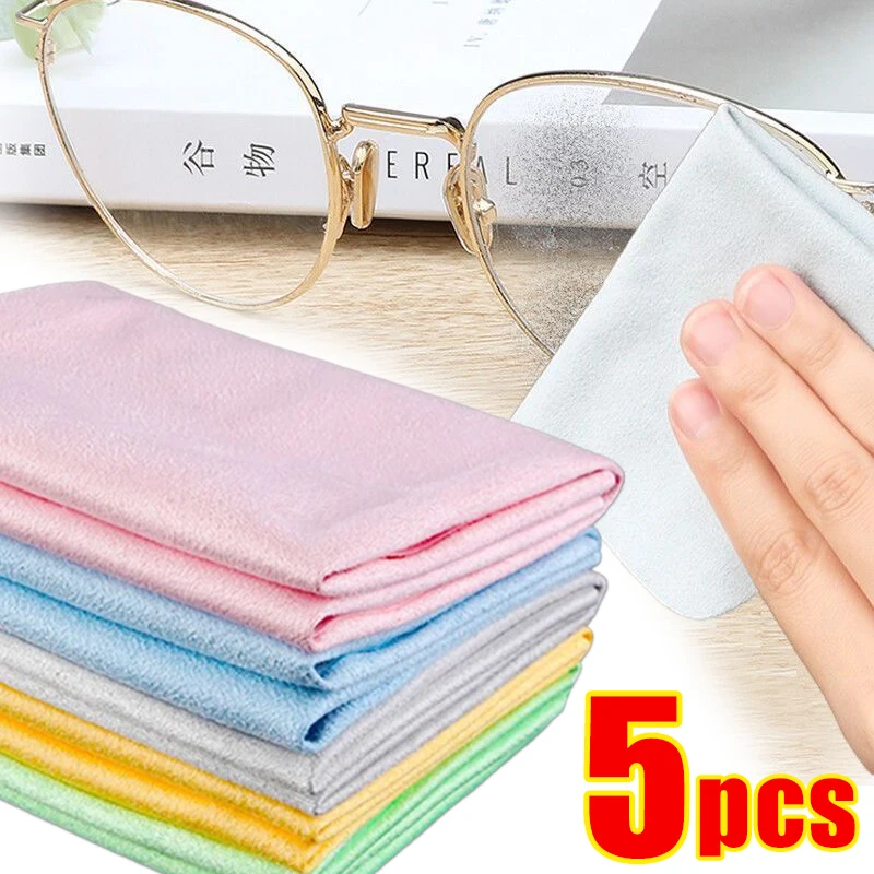 5pcs/lots High Quality Chamois Glasses Cleaner Double sided 14*17CM