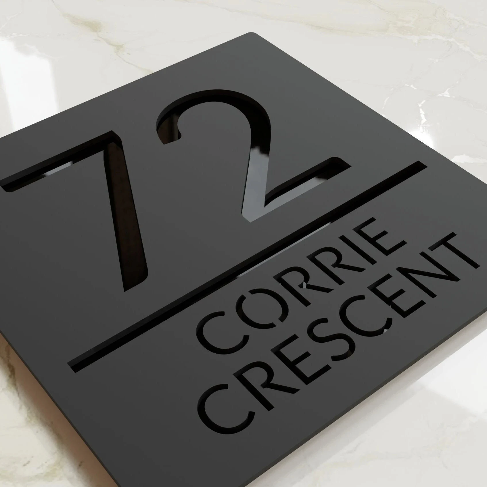 Custom Acrylic House Number Signs 40X40CM Outdoor 3D Letter Number Plaques Address Street Name Home Decor Plate