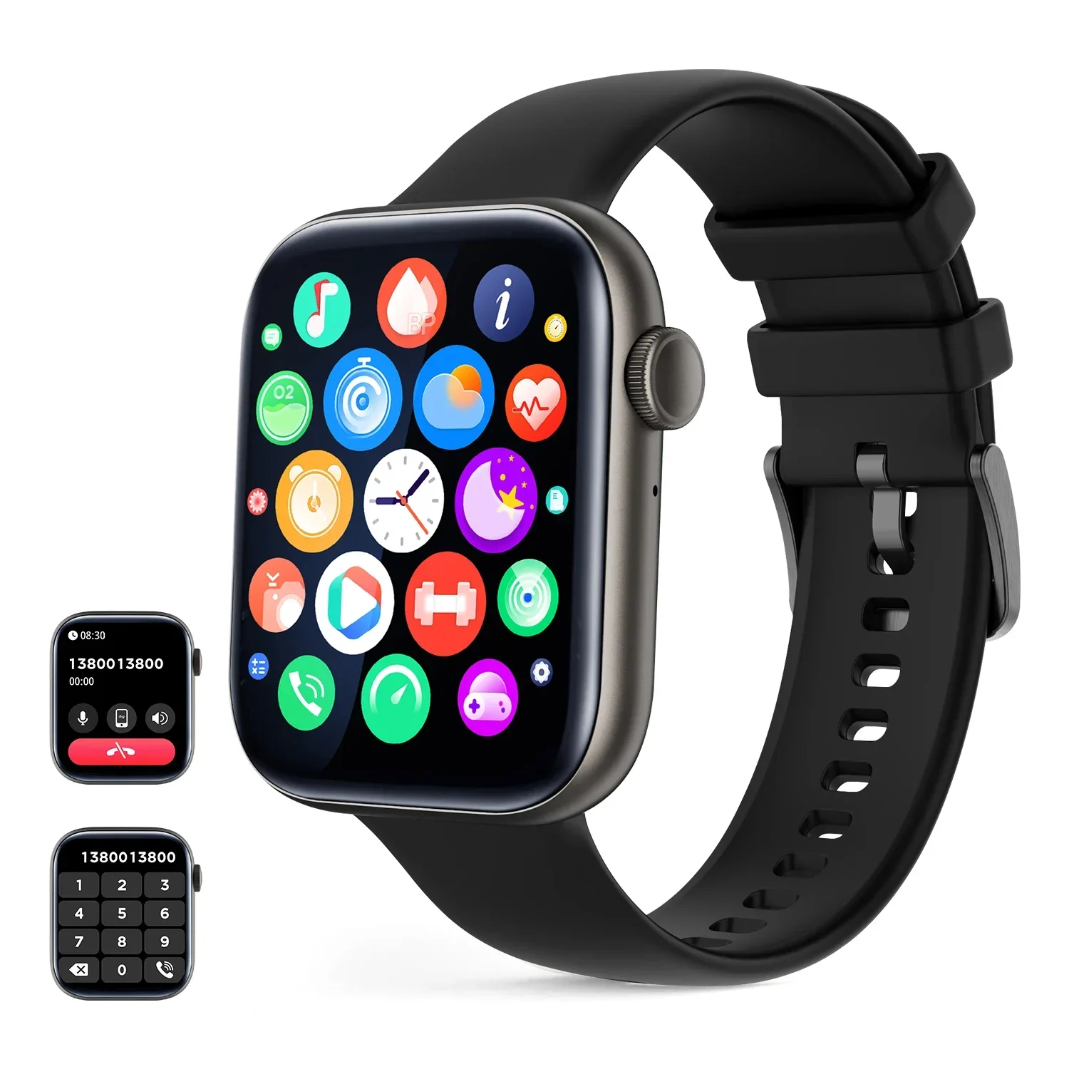 

Смарт-часы P45 для мужчин и женщин с Bluetooth-вызовами, голосовыми ИИ-сигналами, 120 + спортивные режимы, фитнес-трекер для Android iOS, часы для мужчин