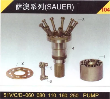 Sauer 유압 피스톤 펌프 부품, 51v160
