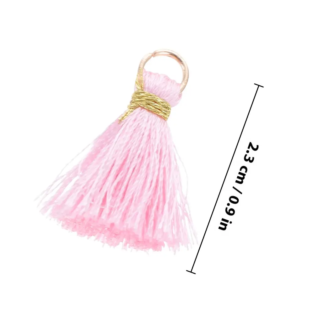 50Pcs 프리미엄 레이온 태슬(작은 링 구멍 포함) DIY 태슬 펜던트 공예용 쥬얼리 액세서리 선물 포장 팬 펜던트