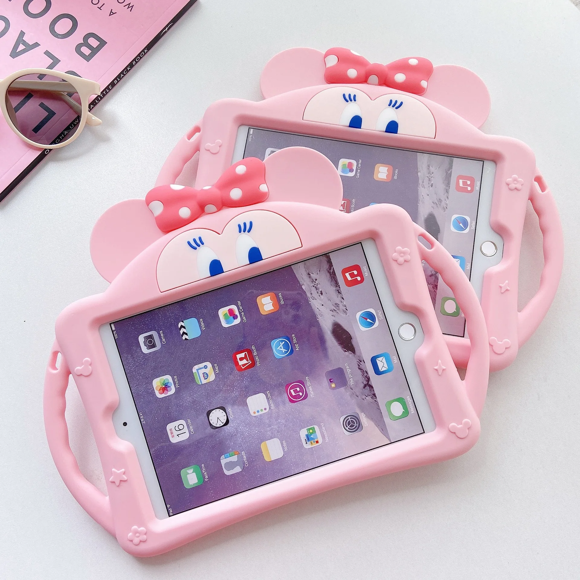 Silicone Handle Suporte Capa para Ipad Cartoon Case Minnie e Mickey Ipad Air Ipad Pro 10.5 Mini 8th 8th 10th 10.9 - Imagem 5