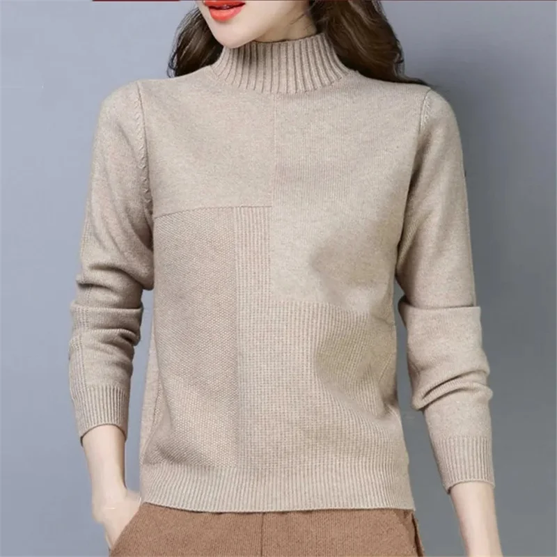 

Women Turtleneck Sweater Knitted Soft Pullovers Cashmere Jumpers Basic Sweaters For Women New 2023 Autumn Winter Sweater