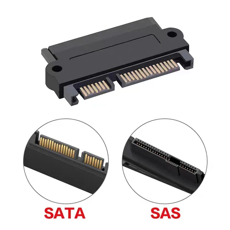 

SAS SFF-8482 22-Pin to SATA 7-Pin + 15-Pin Converter Adapter Raid Card for SATA-Compatible SAS Hard Disk Drive Motherboard