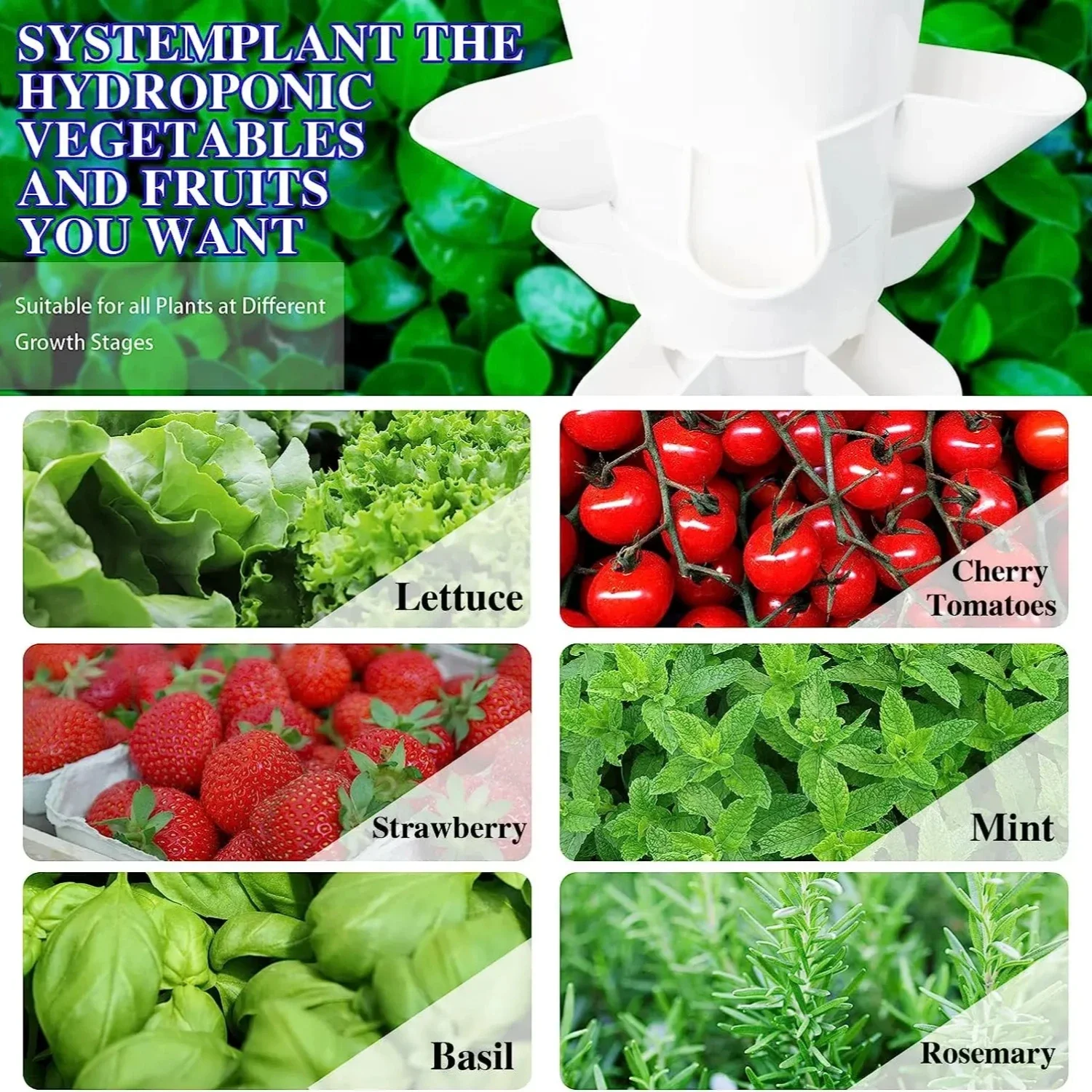 Hydroponic Vertical Garden Tower Planter 5