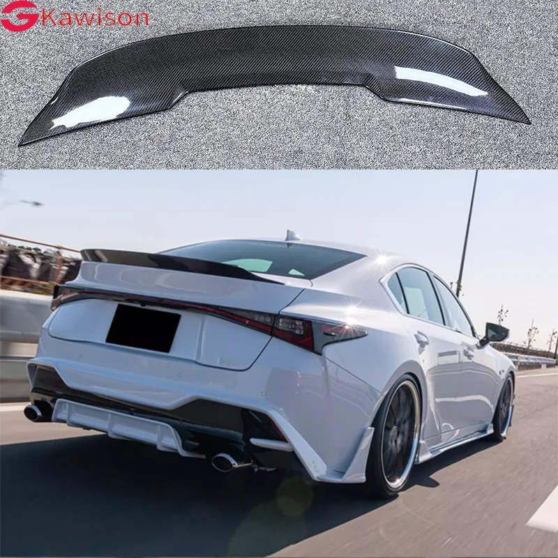 

Carbon Fiber Rear Trunk Boot Duck Spoiler Back Windshield Wing For Lexus IS IS250 IS300 IS350 2022 2023 2024 Car Styling