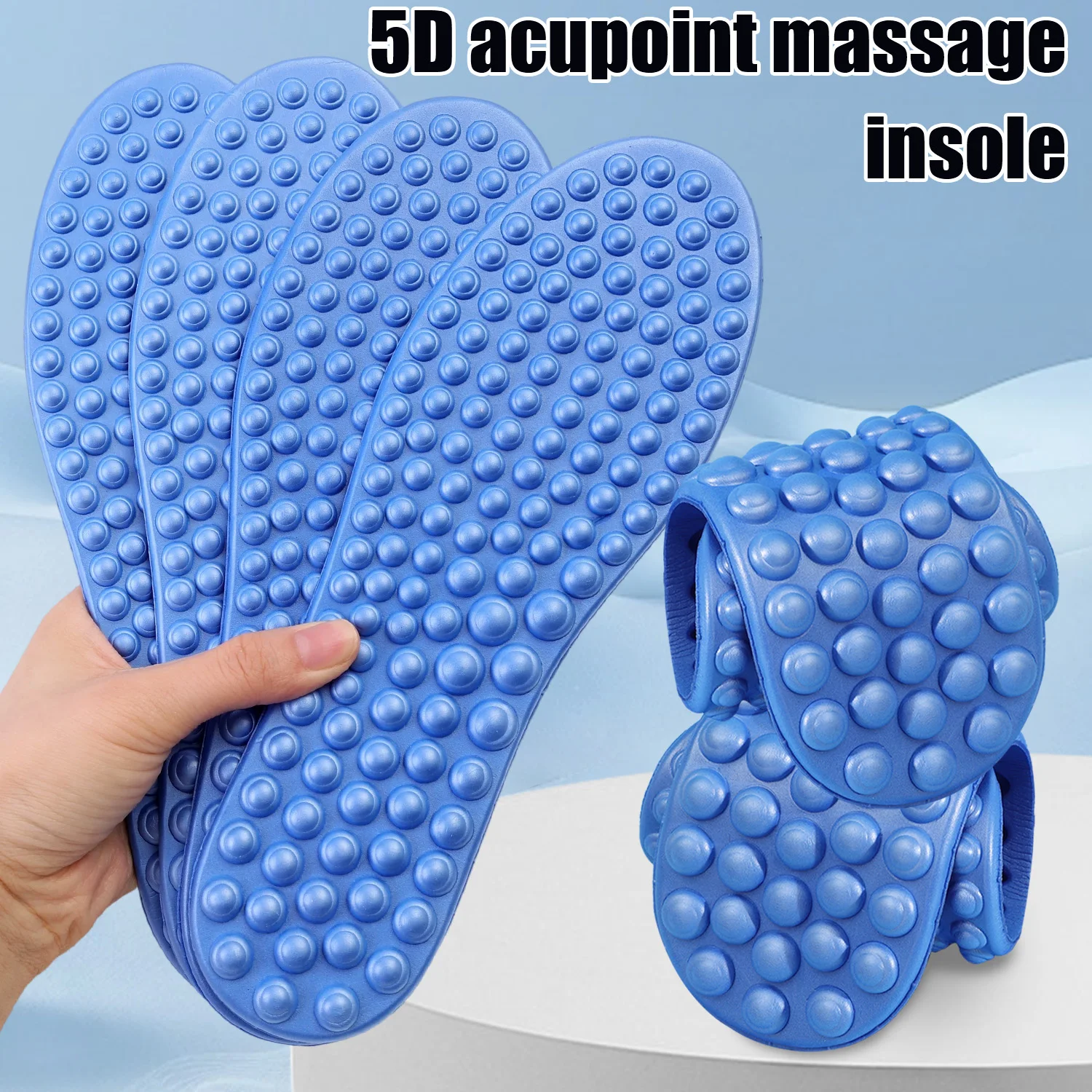 5pairs Unisex Massage Point Insoles Foot Acupressure Enhanced Magnetic for Pain Relief Insoles Soft Sports Casual Shoes Sole