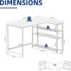 L Shaped Computer Desk with Reversible Side Storage Shelves, Small Corner Desk for Small Space Home Office, PC Desk for Bedroom 3