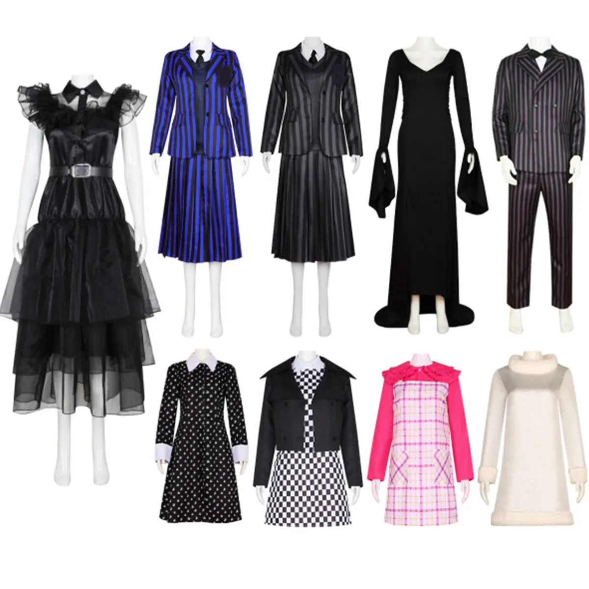 Cosdaddy Day Addams Costume Cosplay Adulto Enid Sinclair Dress Gomez Uniform Suits Women Halloween Carnival Party Costume