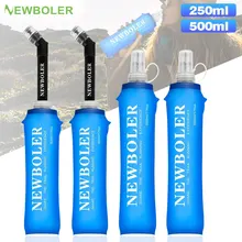 NEWBOLER 250ml 500ml 물병 TPU 접이식 소프트 플라스크 스포츠 물병 워터 가방 접이식 물병 러닝 캠핑