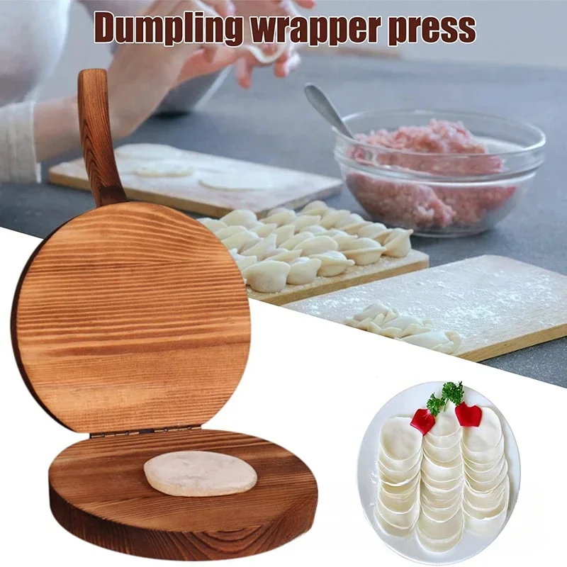 Dumpling Maker Tortilla Press Wooden Dough Press Quick Easy Mold Kitchen Tool