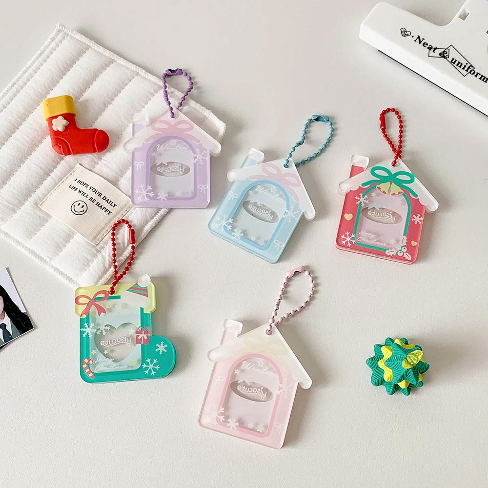 Christmas cartoon decoration small pendant keychain picture frame pendant star card brick 3