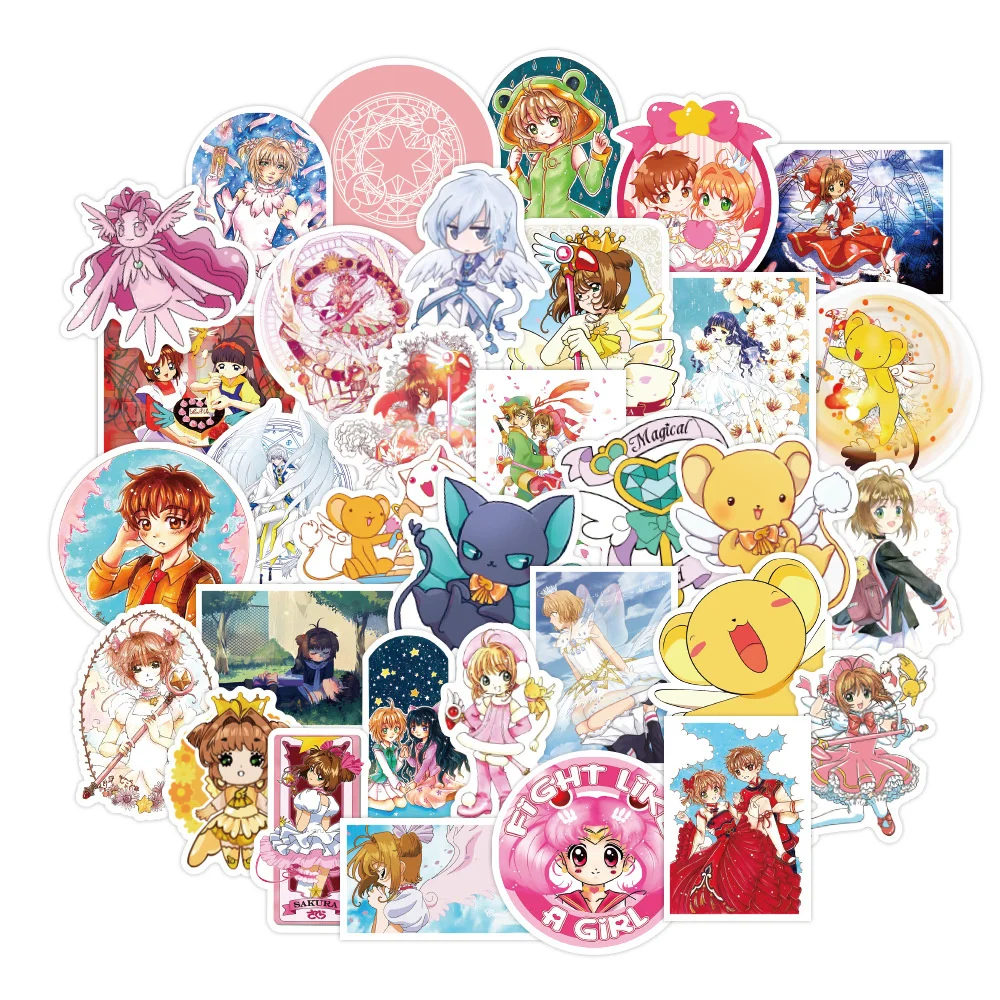 

10/30/50PCS Girls Anime Variety Sakura Cute Graffiti Stickers Personalized Toys Table Bags Laptop iPad Car Decoration Wholesale