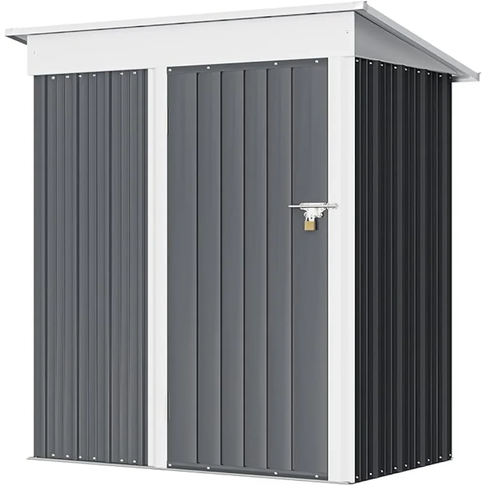 

Steel Utility Tool Shed Storage House With Door & Lock Outdoor Warehouse Prefabricated Farm Metal Outdoor Storage Shed 5FT X 3FT