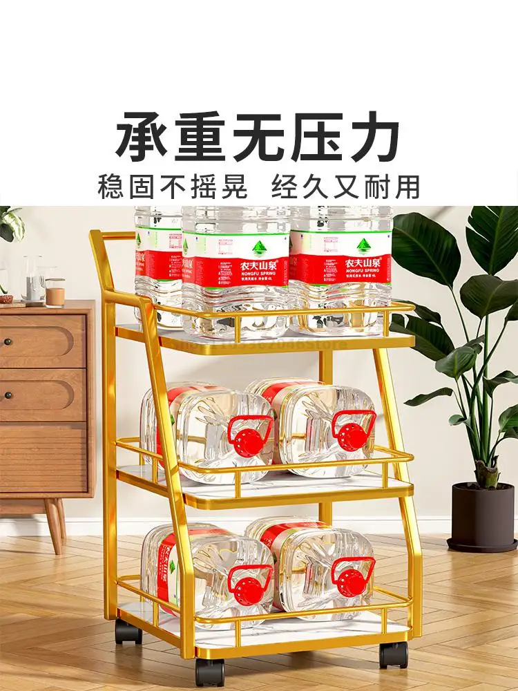 European Light Luxury Mobile Trolley Food Truck Restaurant Delivery Dining Car Tableware Storage And Push Drivers To Push The
