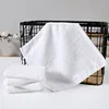 4Pcs 25x25cm Small Square White Soft Cotton Solid Color Home Hotel Bathroom Multifunctional Cleaning Hand Towel 1