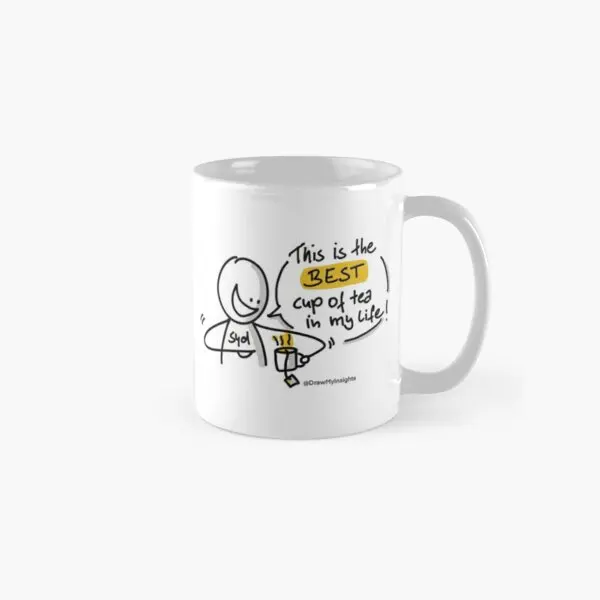 

Best Cup Of Tea In My Life Classic Mug Printed Photo Picture Tea Image Design Gifts Cup Drinkware Coffee Simple Handle Round