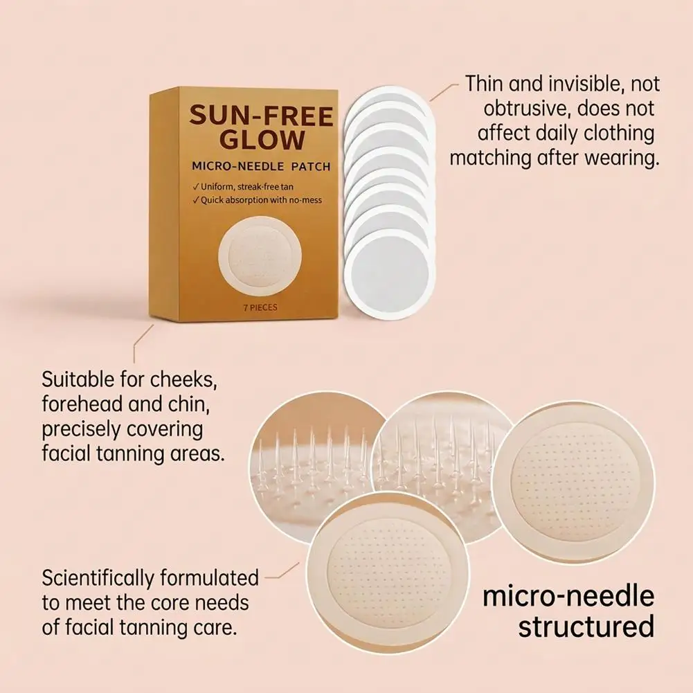 Sun Free Glow Micro Needle Patch Flexible Paste Design Fit Multiple Part Realize Integrated Even Full Body Darkening_voghion.com