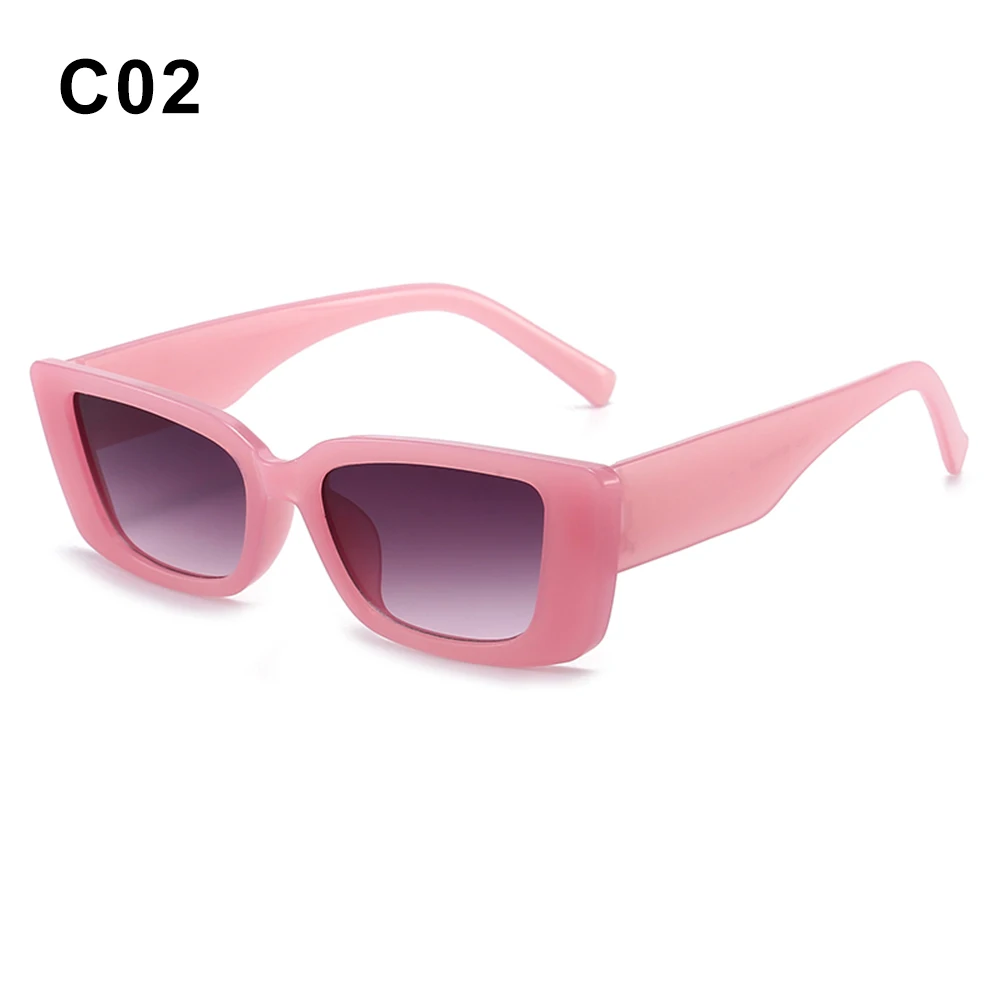 Retro Cat eyt Frame Sunglasses Women 2023 Luxury V Sun Glasses Men Fashion Rectangle Jelly Sunglasses with Metal Hinges UV400_voghion.com