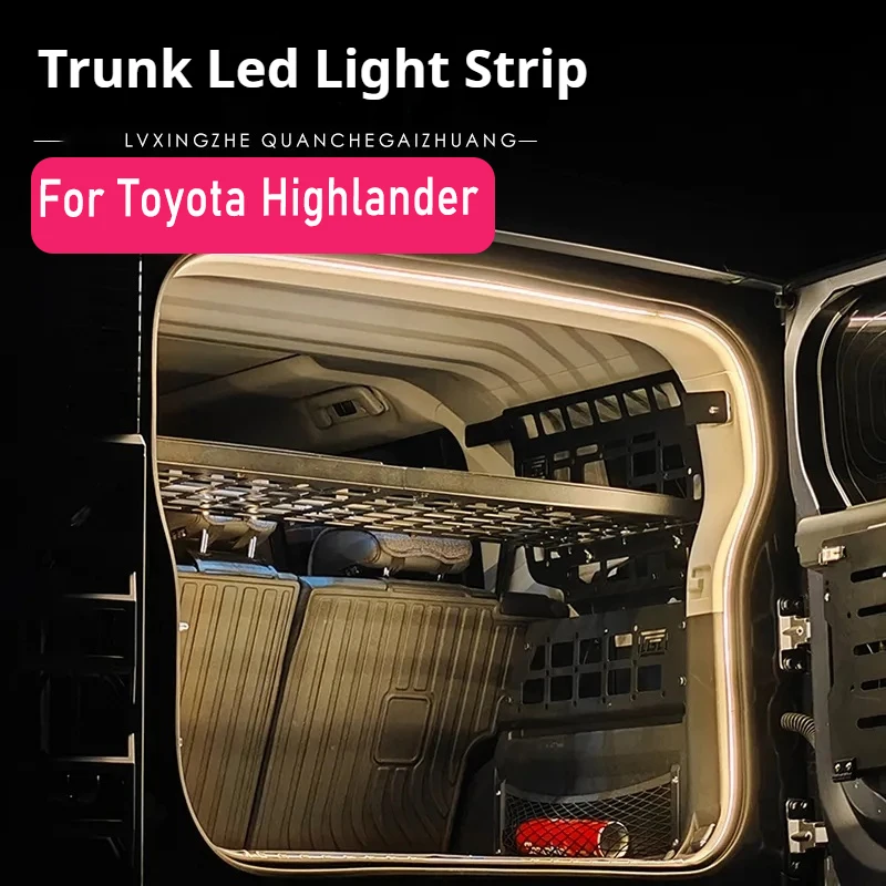 Trunk Atmosphere Light Modified Light Bar Car Trunk Lighting For Toyota Highlander Decorative Lamp Auto Interior Accessories
