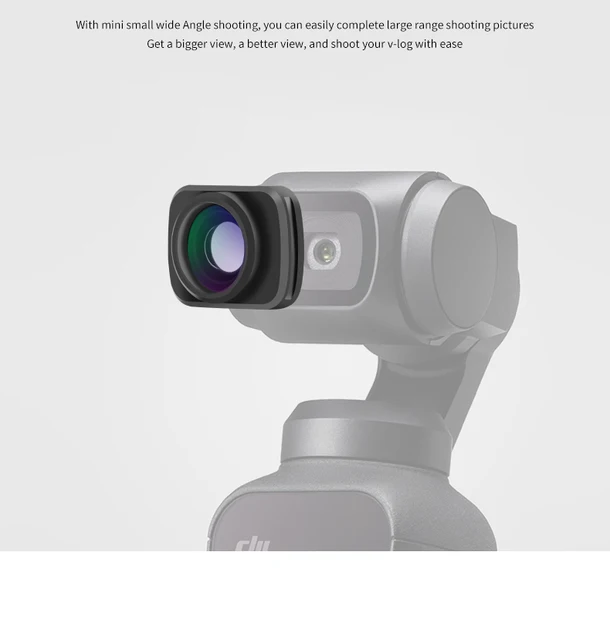 Dji Osmo Pocket用2ワイドアングル魚眼レンズ,拡大範囲の拡大