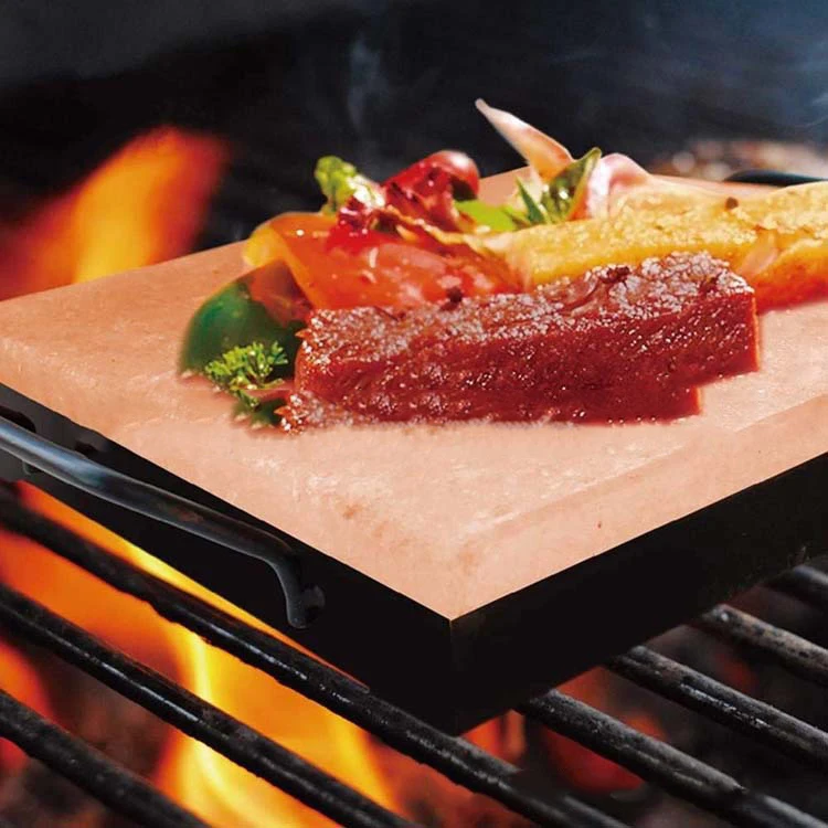 

GIEMZA BBQ Plate Natural Stone Salt Block for Grilling Mineral Pink Rock 20-10-2cm Bakeware Special Plates Unique Seasoning
