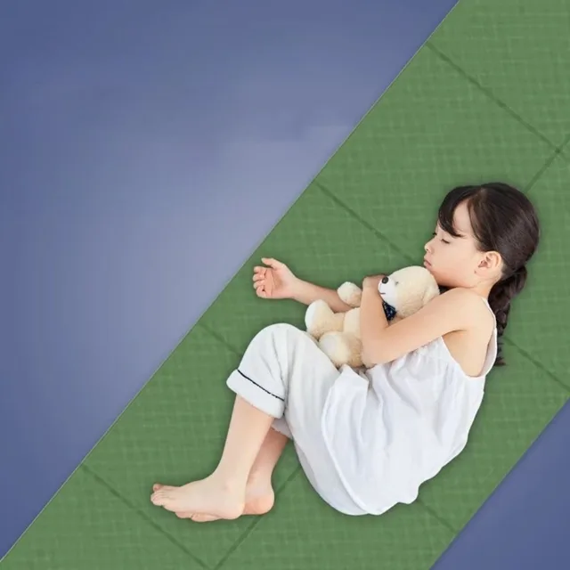 TPE Folding Yoga Mat Sports Anti Slip Shock-absorbing Fitness Folding Mat High-density 6mm Portable Belt Wear-resistant Rest Mat 3