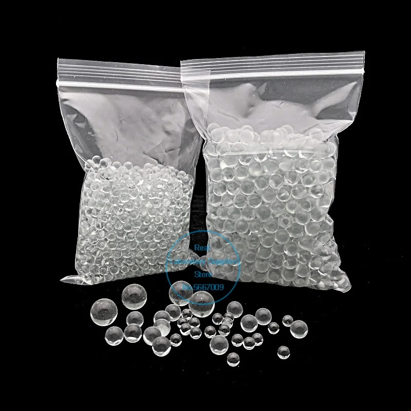1000pcs/2000pcs DIA1mm11mm Laboratory Antiboiling Clear Glass Beads
