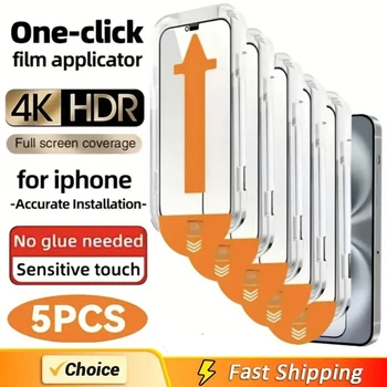 Oleophobic Coating Dust Free Easy Installation Screen Protector For iPhone 14 11 13 12 15 16 Pro Max Mini XS XR 15 16 Plus Glass 1
