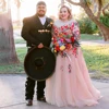 Colorful Embroidery Tulle A Line Wedding Dress Customized Sheer Top V Neck Backless Plus Size Maxi Fairytale Garden Bridal Gown 4