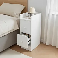 Маленькая узкая современная прикроватная тумбочка с деревянным ящиком для хранения, прикроватная тумбочка в скандинавском стиле, тумбочка для спальни, Muebles De Dormitorio — изображение 5