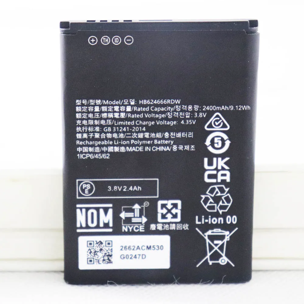 Bateria hb624666rdw 2400mah para huawei E5576-820 4g