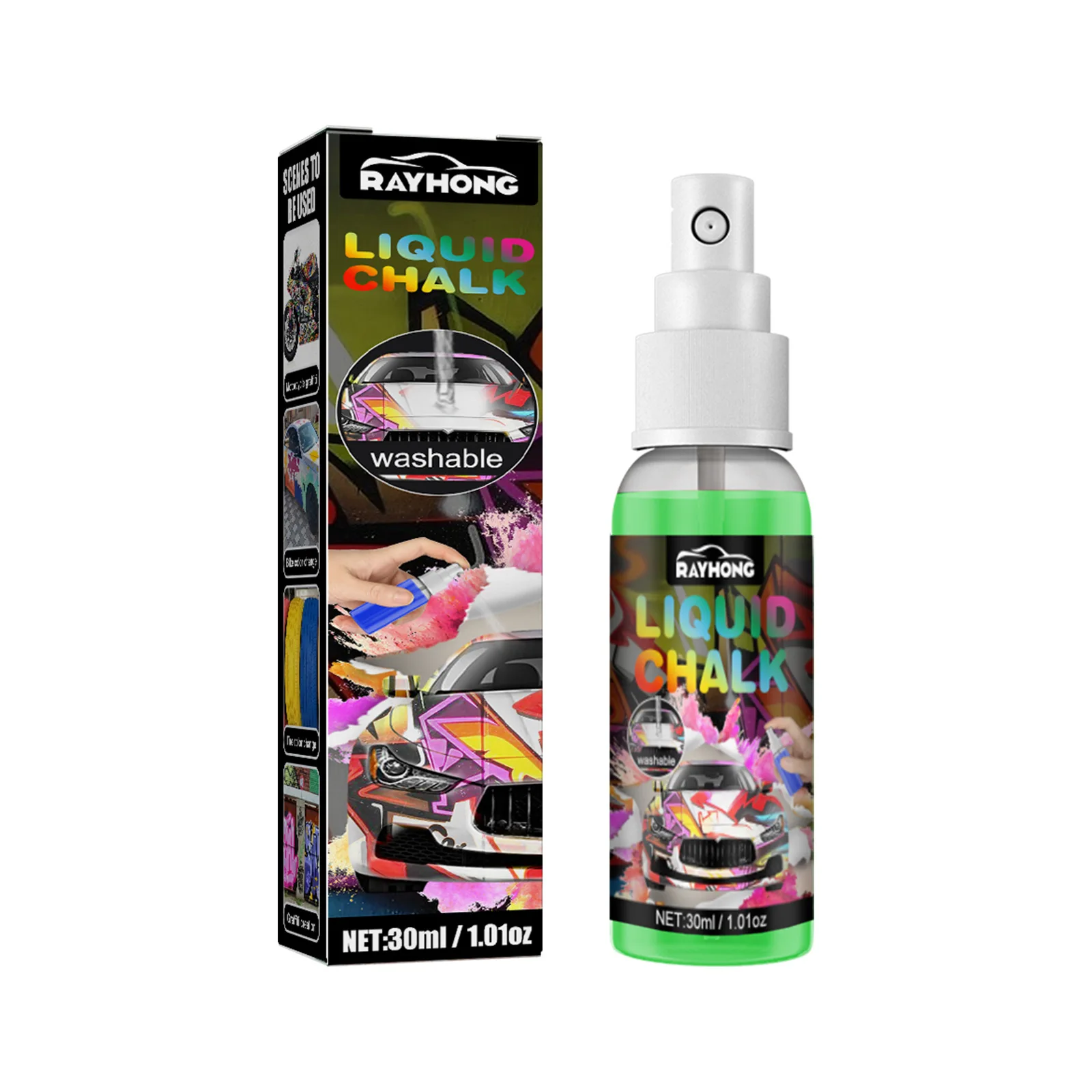 Graffiti Kids Chalk Spray , Water Based Washable Spray Paint For Wall /  Glass