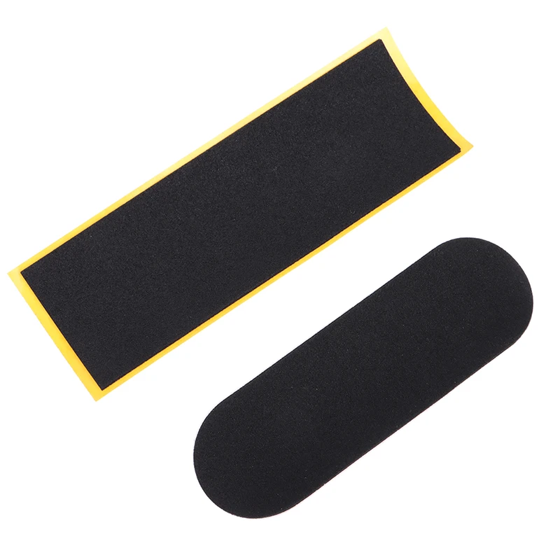 。 5Pcst 새로운 PE/EVA 블랙 핑거보드 데크 언컷 테이프 스티커 블랙 폼 그립 테이프 스티커 2 사이즈