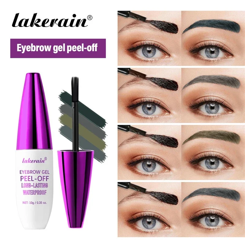 Waterproof Tattoo Brow Peel Off Tint Eyebrow Gel Cream Semi-Permanent Eyebrow Tint Long-Lasting Smudge-Proof Easy To Apply