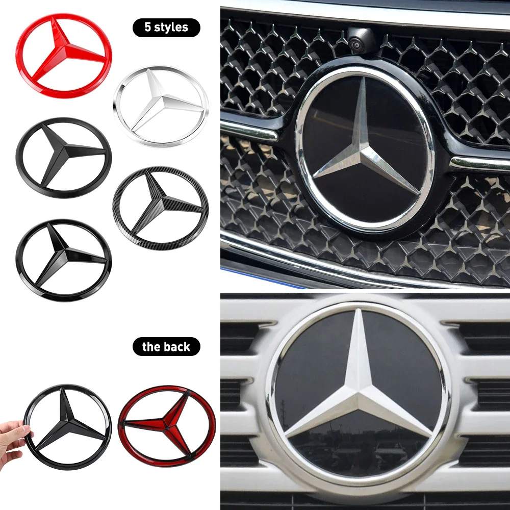 메르세데스 벤츠 GLA GLB AMG GLS G C E GLE GLB A AMG 커버 장식 액세서리용 18.8 자동차 전면 그릴 대형 배지 데칼