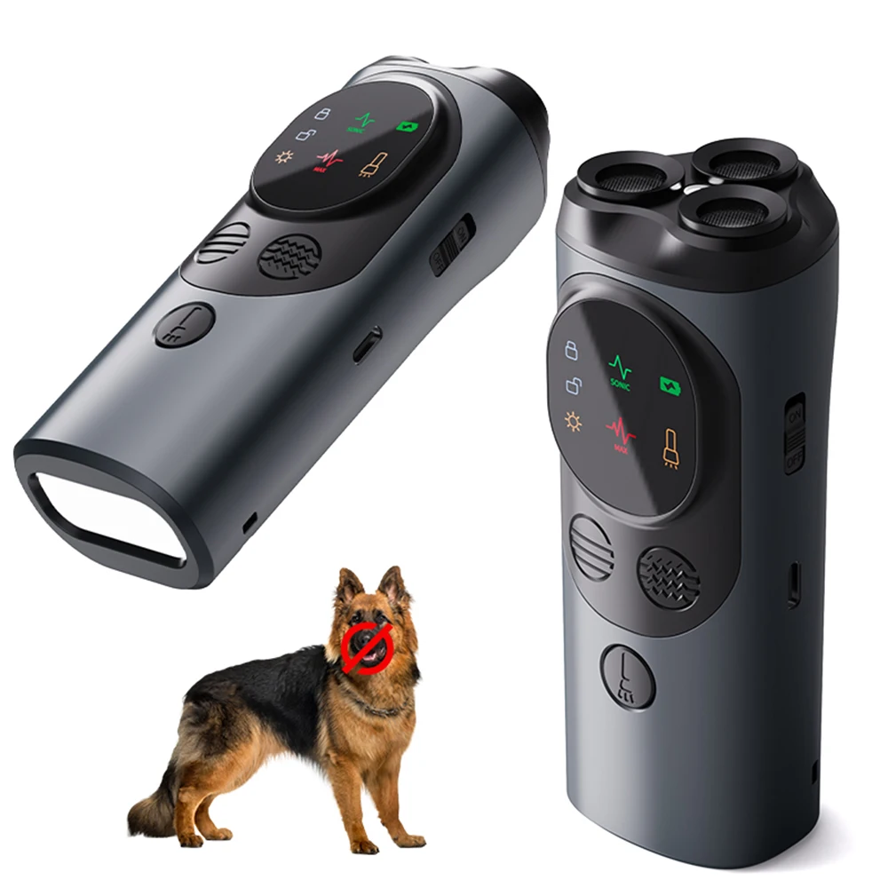 P10 Ultra-sonic Dog Deterrent Device 30Khz High Power Ultrasonic Dog Repeller Rechargeable Anti Barking Dog Trainer for Outdoors 1