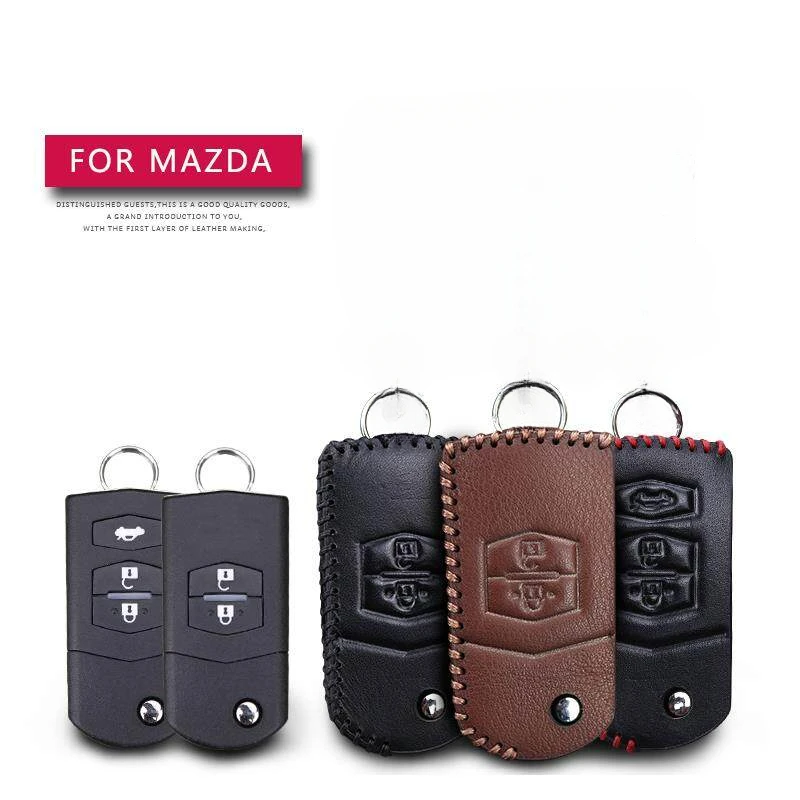 Car Key Fob Shell Cover Case Flip Remote Holder Mazda 2 Demio 3 5 6 CX7 CX9 RX8 MX5