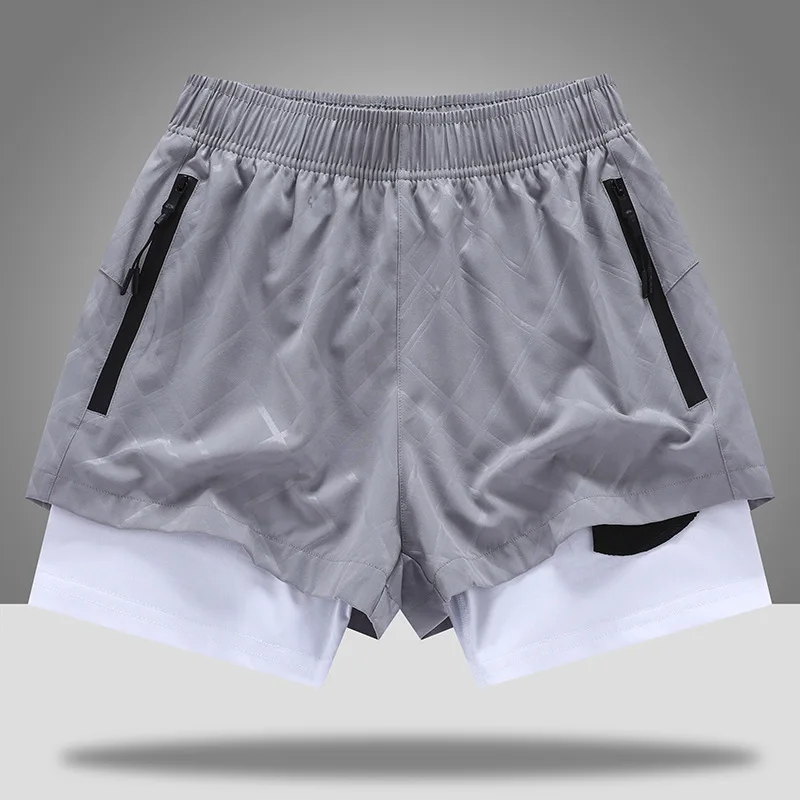 Men's Running Fitness Quick-drying Three-quarter Pants Loose Sports Shorts