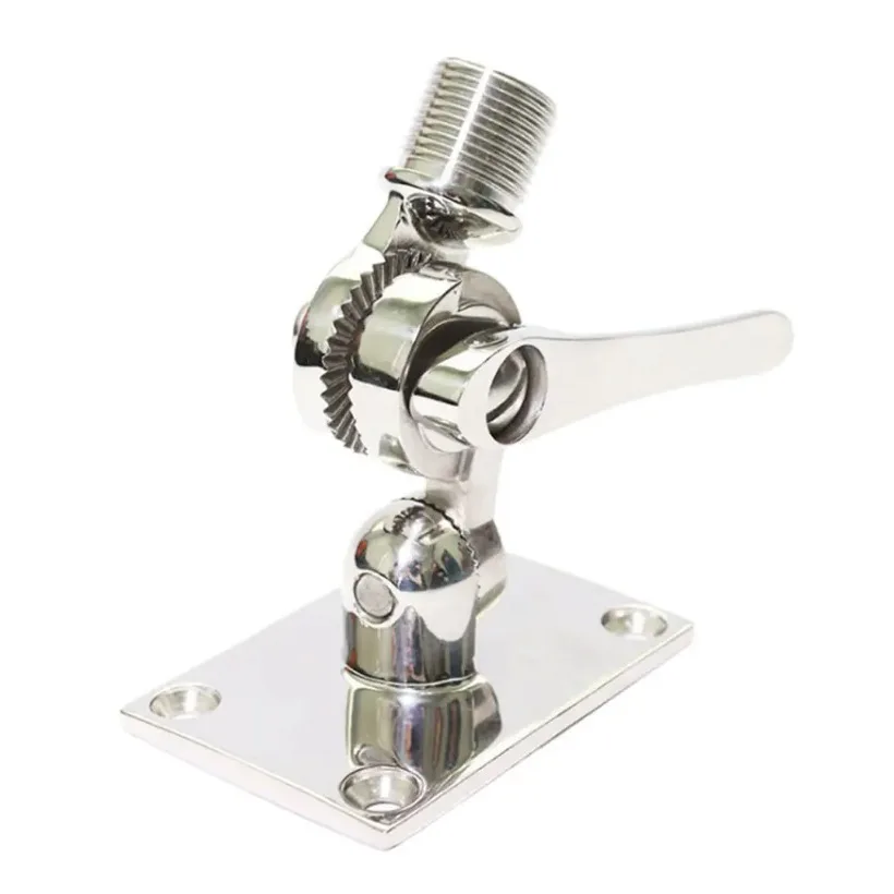 Marine vhf antenna Stainless Steel VHF Antenna Base Mount Adjustable Stanchion Base Mount Boat Accessories Marine 1PC