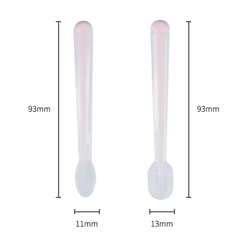 2 Pcs Baby Toothbrushes Suit 0-18 Months Tongue Cleaning And Protection Of Deciduous Teeth Food Grade Silicone Bpa Free