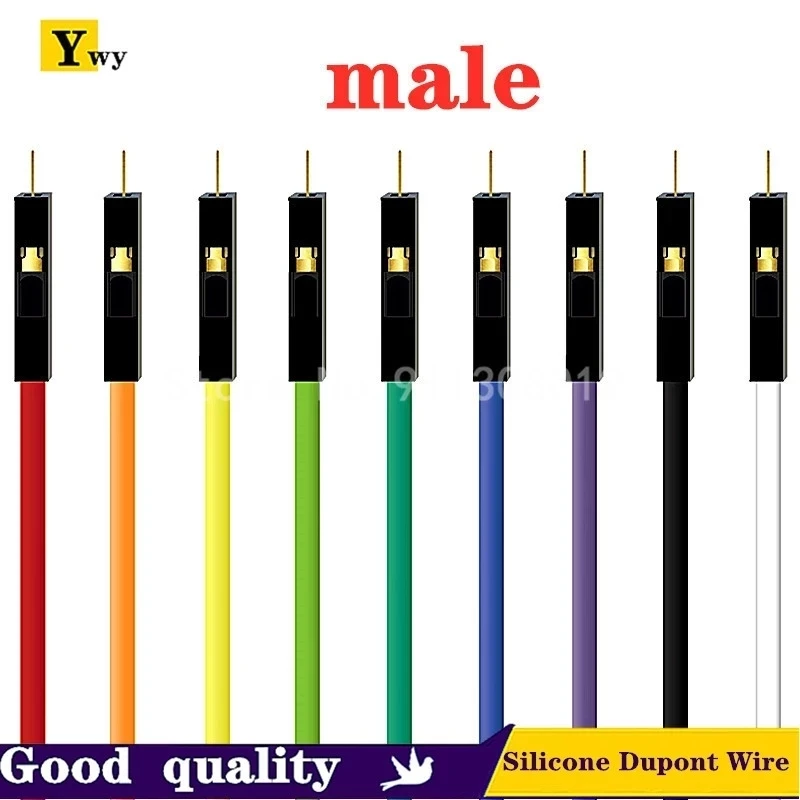 아두이노 슈퍼 소프트 실리콘 듀퐁 케이블 1 개 30 개, 10cm, 20cm, 30cm, 2.54mm, 피치 수, 암, 듀퐁 점퍼 와이어 26AWG, 골드 플레이트, 30 개