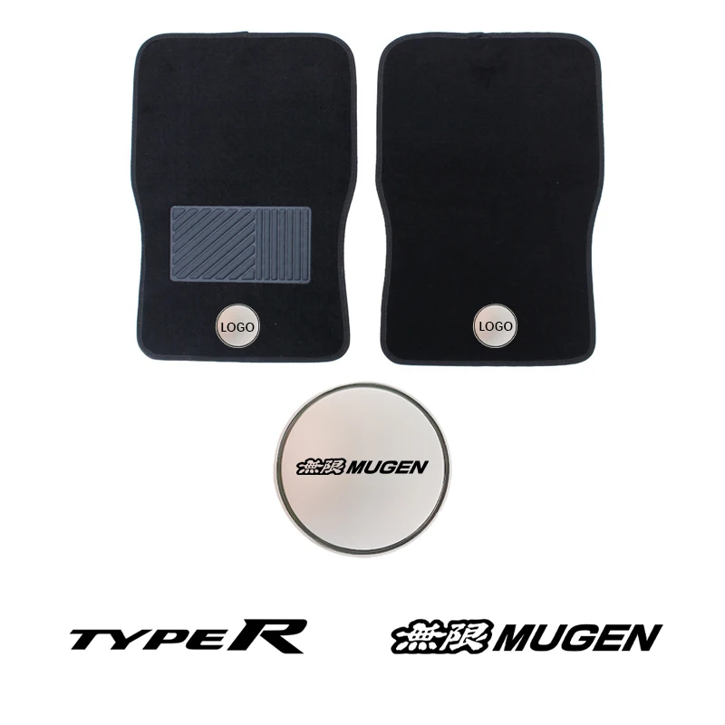 CarCarpetEmblemsFloorMatsMetalStickerForHondaMUGENTYPER