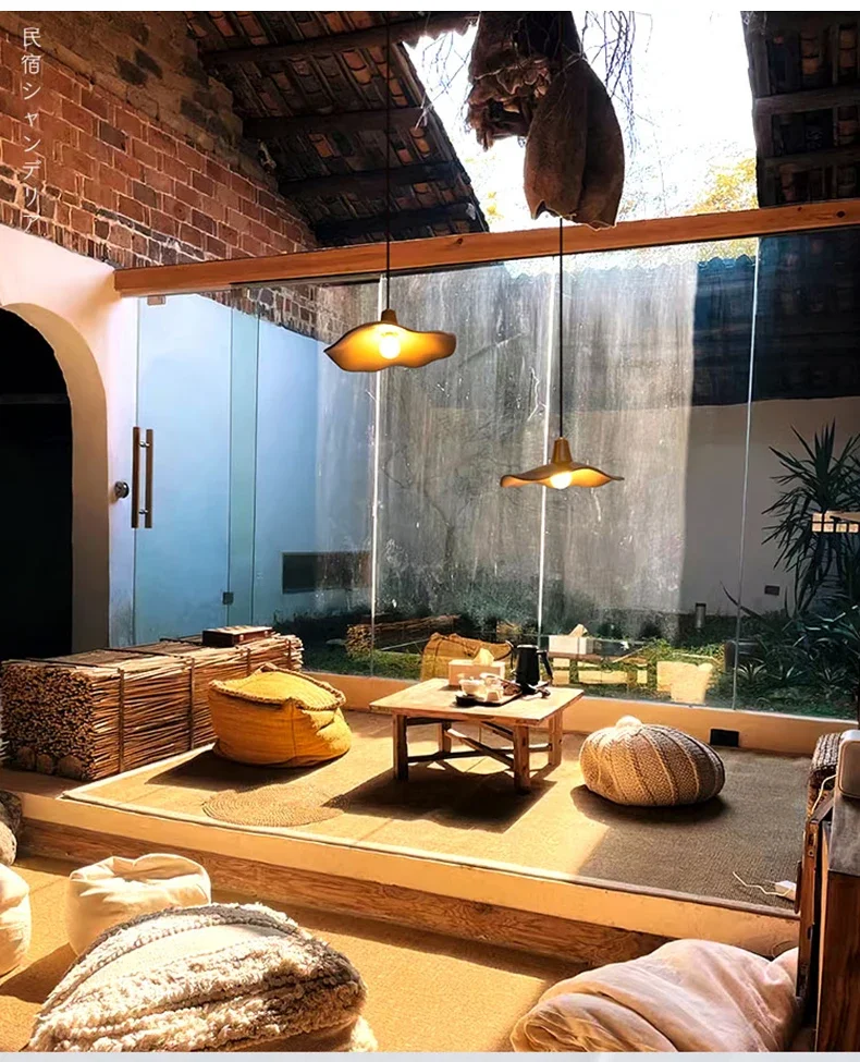 Description Picture 6 of itemWabi Sabi Vintage Wind E27 Led Pendant Lights Restaurant Bar Cafe Loft Chandelier Dining Room Home Decor Bedroom Bedside Lamp