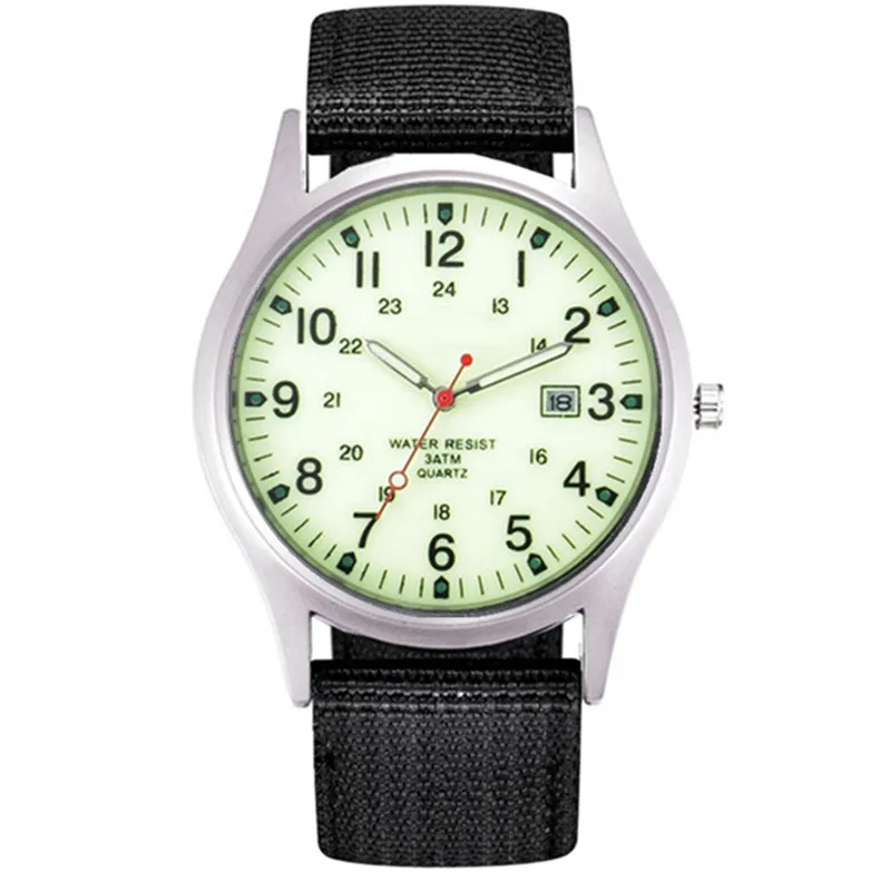 Men's Fashion Leather Band Watch - Dual Time Design in Black