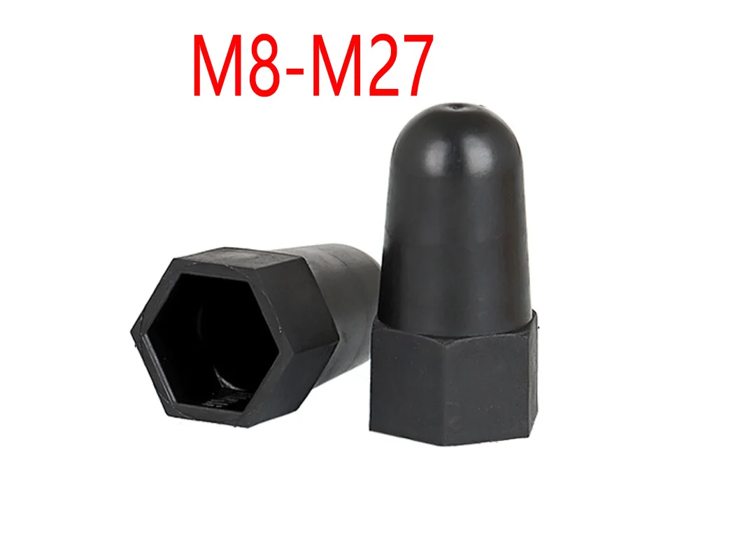 Palnut Decorative Push-On Caps - 5/8 Stud Covers Black Plastic 10-Pack
