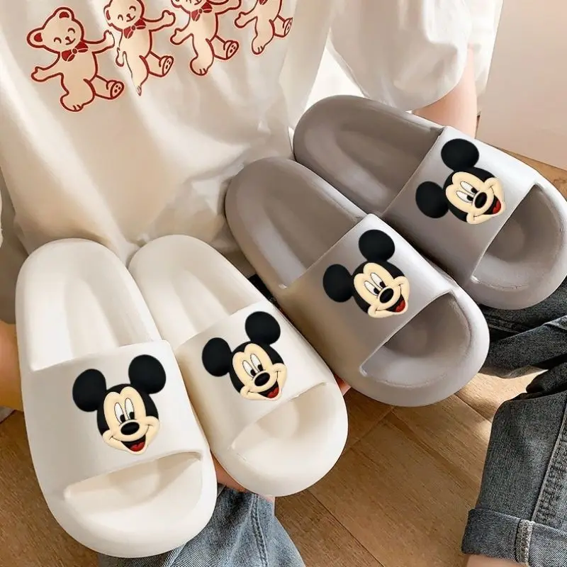 

Disney Kawaii Mickey Cartoon Home Slippers Women's Indoor Home Bathroom Non-Slip Thick Soled Home Couple Summer Sandals Slippers