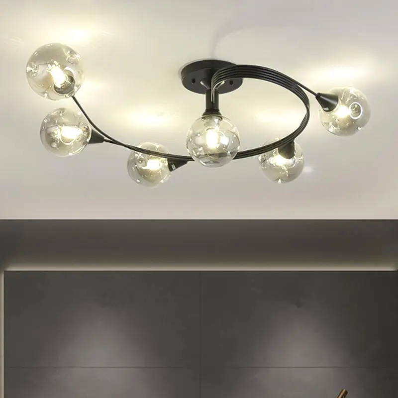 Modern Led Ceiling Chandelier Nordic Glass Lamp Bedroom Kitchen Living Room Dining Room Decoration Home Ceiling Light Fixtures